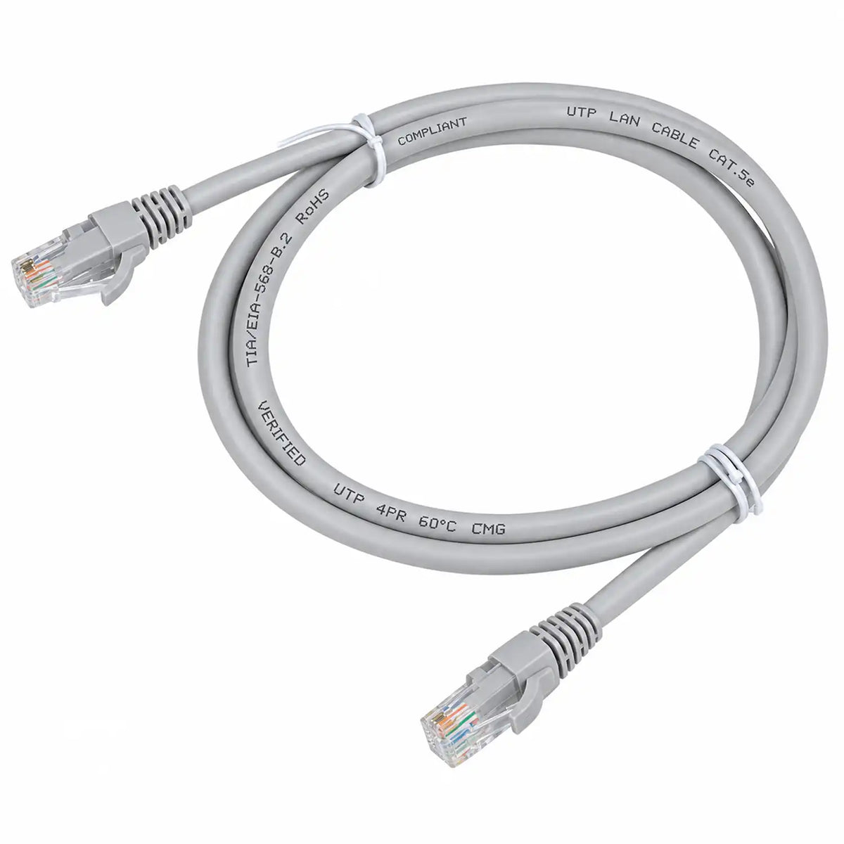 D-Link RJ45 Cat 6 UTP Patch Cord tied round cable loop showing molded connector ends tpstech.in