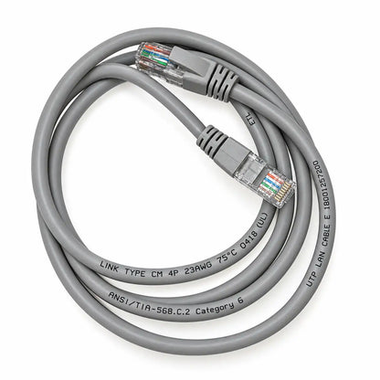 D-Link RJ45 Cat 6 UTP Patch Cord coiled grey ethernet cable with gold plated modular plugs tpstech.in
