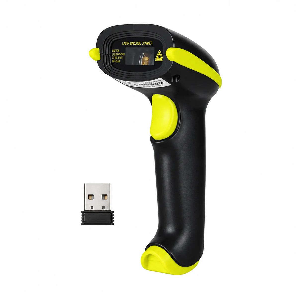 Dcode DC5112BT 1D wireless Bluetooth barcode scanner front view with USB receiver -tpstech.in