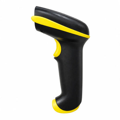 Dcode DC5112BT wireless 1D barcode scanner side view showing ergonomic handheld design -tpstech.in
