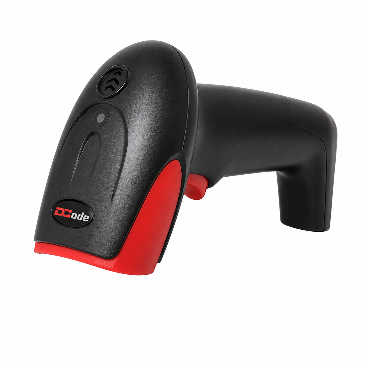 Dcode DC7122CW handheld wireless 2D barcode scanner with ergonomic grip for fast 1D and 2D barcode scanning.