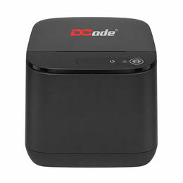 Dcode DCRP20 2 Inch thermal receipt printer front view with USB connectivity for POS billing and barcode receipt printing.