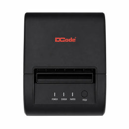 Dcode DCRP30 POS thermal receipt printer front view with paper outlet and control panel.