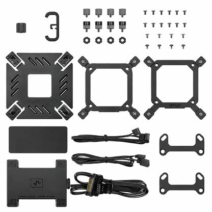 Deepcool Spartacus 360 Gen6 CPU Liquid Cooler complete installation accessories kit with mounting brackets, screws and cables -tpstech.in