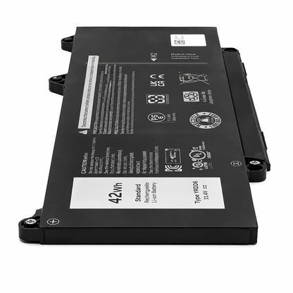 Angled view of Dell HM1H5-OEM 42WHR 11.4V 3-Cell Laptop Battery for Precision 3480 3490 3580 3590 showing slim OEM design -tpstech.in