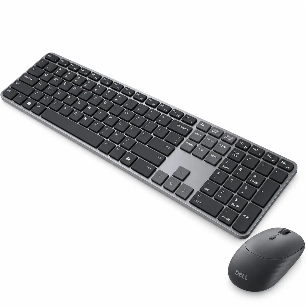 Dell Pro 7 KM726 Wireless Keyboard and Mouse Combo Bluetooth 6.0 angled perspective view highlighting slim profile -tpstech.in