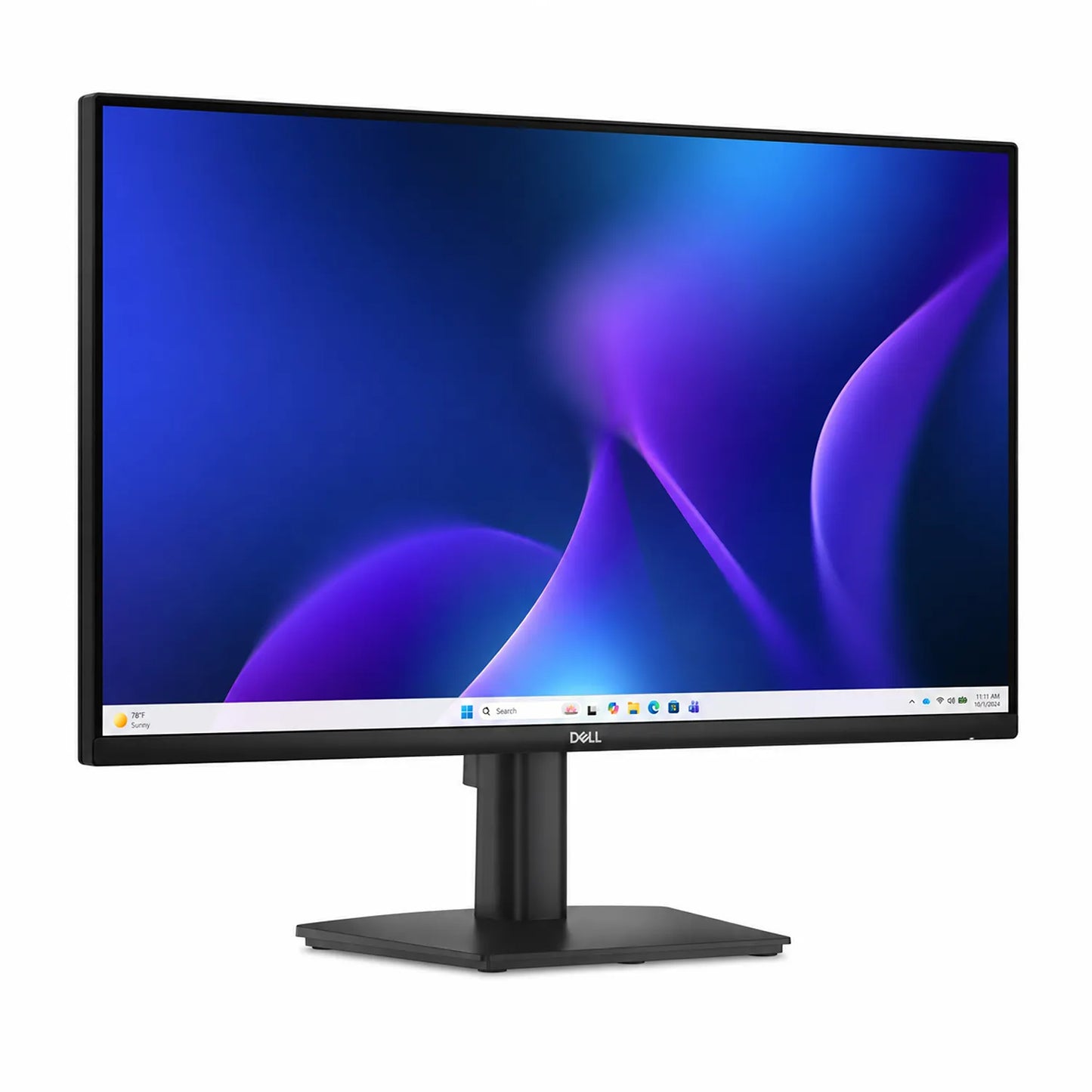 Dell Pro E2426H 24 inch FHD IPS 120Hz monitor front angle view with stand -tpstech.in