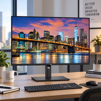 Dell Pro P2726H 27" FHD IPS 120Hz Business Monitor office desk workspace setup -tpstech.in