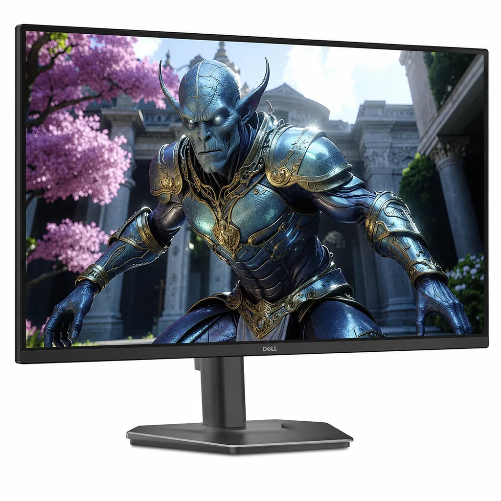 Dell SE2726HGS 27 Inch FHD 240Hz IPS gaming monitor front angle view with adjustable stand and ultra-thin bezels -tpstech.in