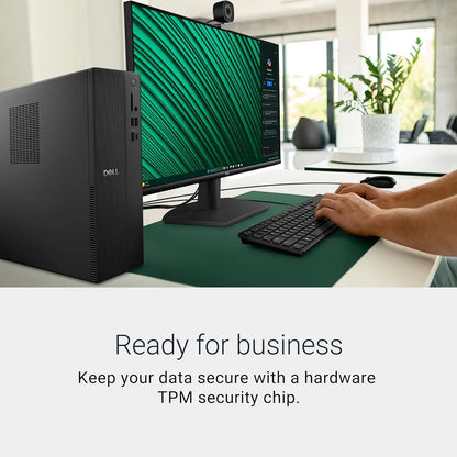 Dell ECS1250 Slim Desktop PC Core i3-14100 business office desk with TPM chip security -tpstech.in