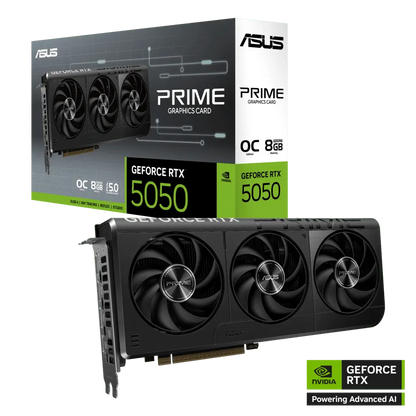 ASUS Prime GeForce RTX 5050 8GB GDDR6 OC Edition Graphics Card