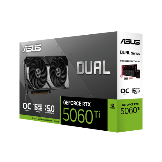 ASUS Dual GeForce RTX 5060 Ti 16GB GDDR7 OC Edition Graphics Card