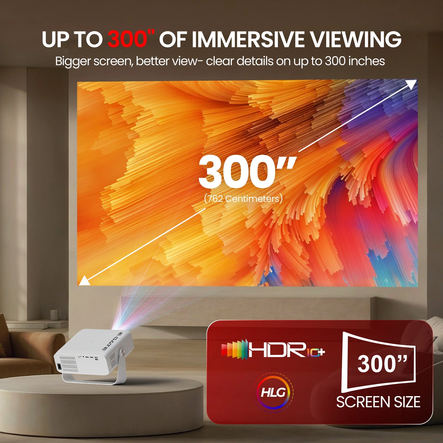 E Gate Duster 8X (EO9022) Dust-Free Full HD Smart Projector