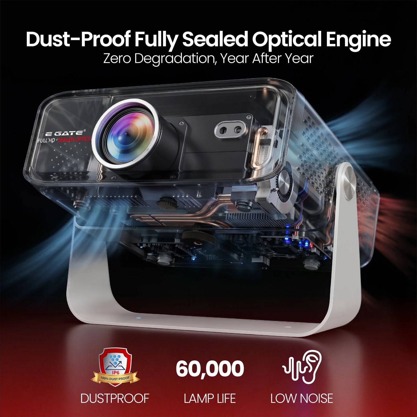 E Gate Duster 8X (EO9022) Dust-Free Full HD Smart Projector