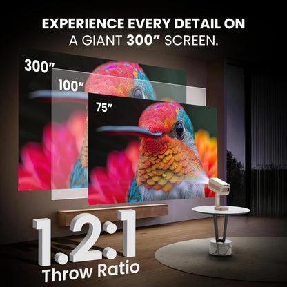 EGATE Atom 4X Plus Android Projector with Native 1080P & 4K Support