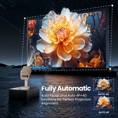 EGATE Atom 4X Plus Android Projector with Native 1080P & 4K Support