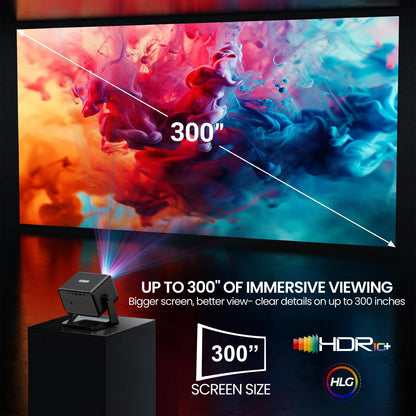 EGATE Duster 5X projector with up to 300 inch screen size and HDR10 support