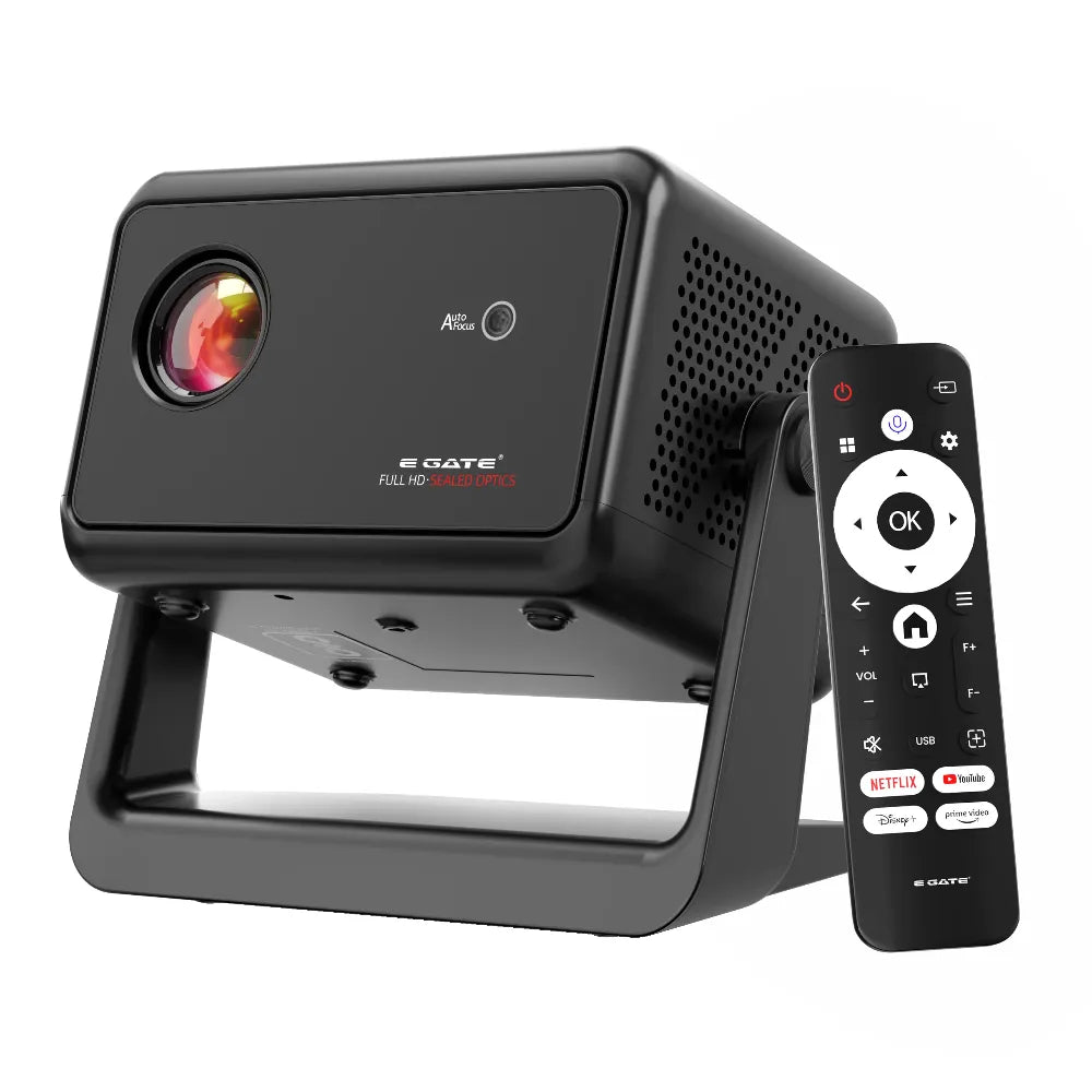 EGate Duster 5X Pro smart projector with native Full HD 1080p resolution, sealed optics design and voice remote control