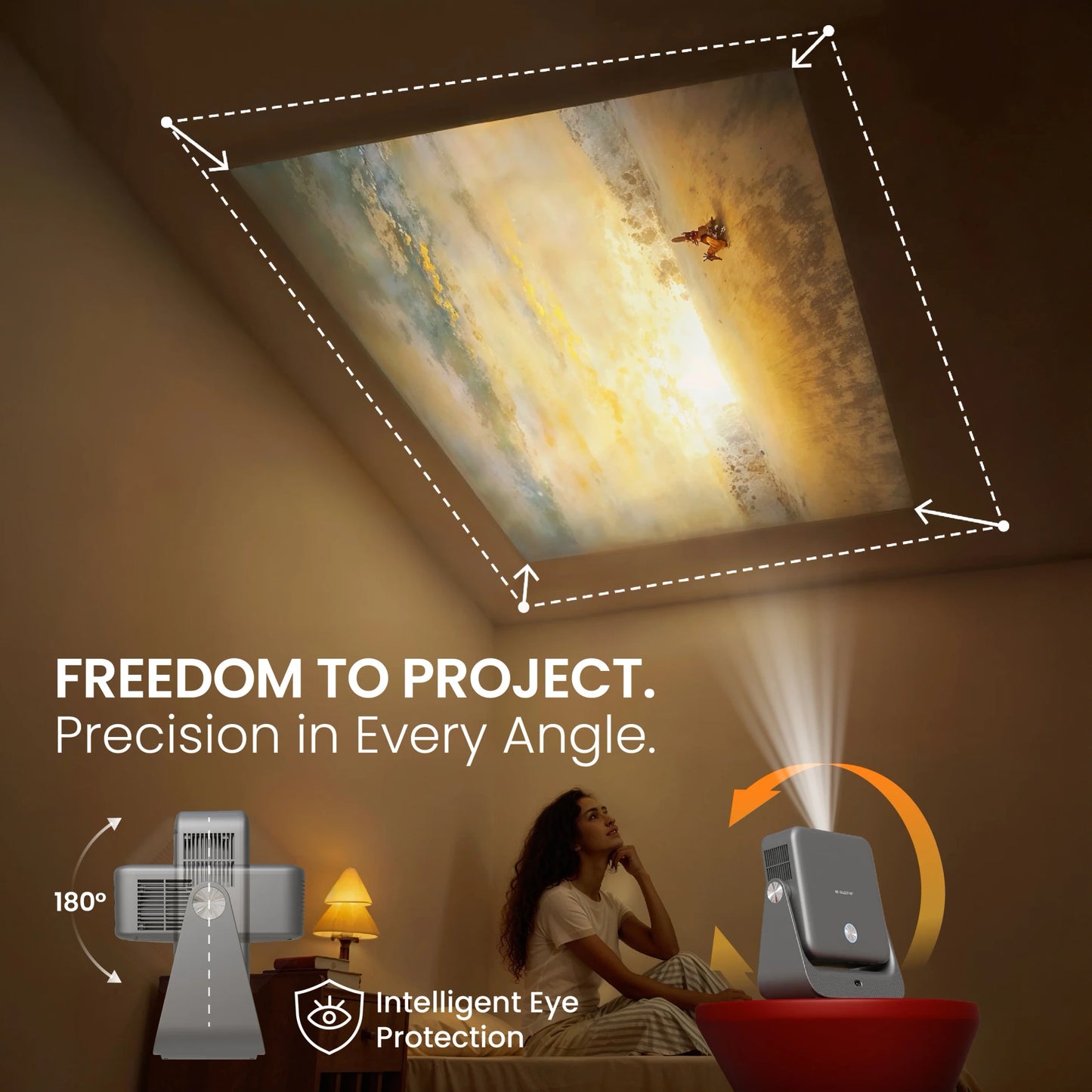 EGATE Zen 7X Google TV Projector Full HD Home Cinema with 4K Decoding