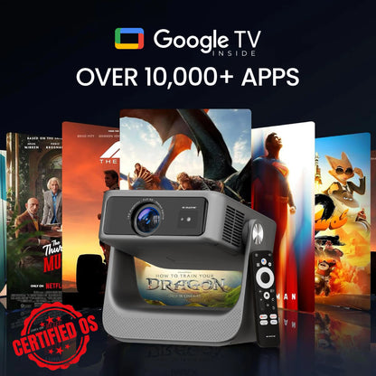 EGATE Zen 7X Google TV Projector Full HD Home Cinema with 4K Decoding