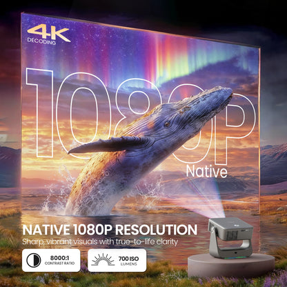 EGATE Zen 7X Google TV Projector Full HD Home Cinema with 4K Decoding