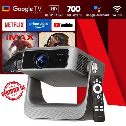 EGATE Zen 7X Google TV Projector Full HD Home Cinema with 4K Decoding