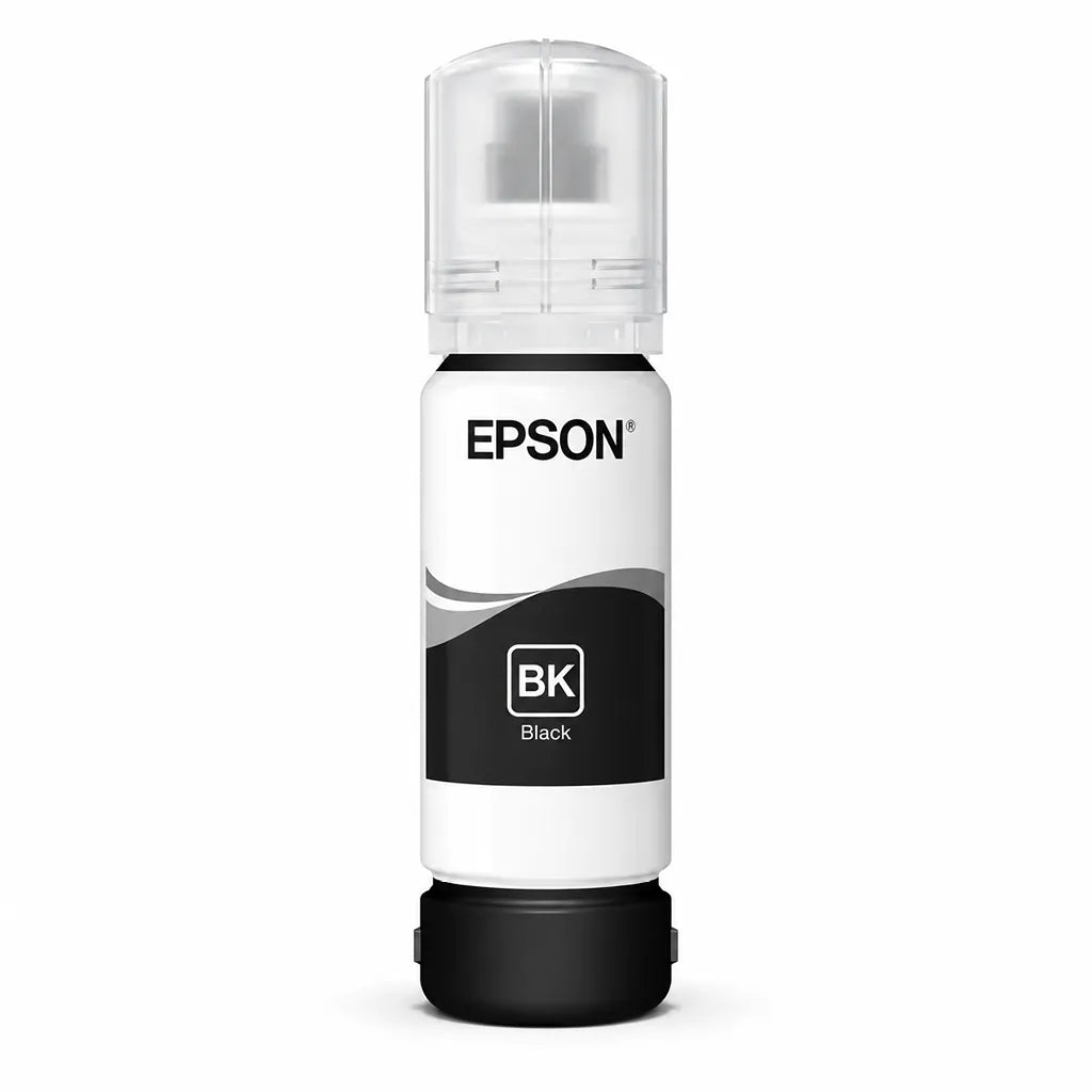 Epson 003 (C13T00V198) Black Ink Bottle 65ml Dye-Based Ink for EcoTank Printers front view showing original Epson sealed ink bottle -tpstech.in