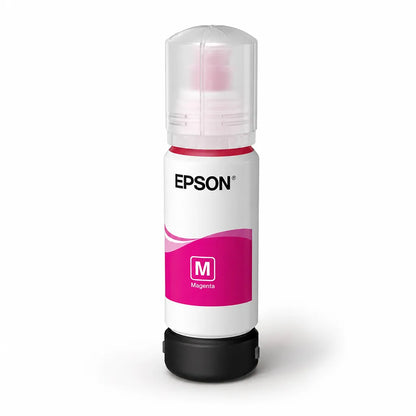 Epson 003 (C13T00V398) Magenta Ink Bottle 65ml Dye Based Ink for EcoTank Printers bottle only front view -tpstech.in