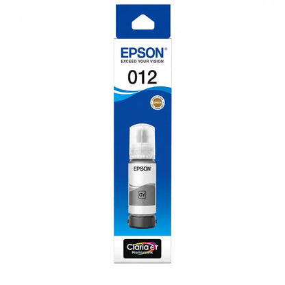 Front view of Epson 012 (C13T07K198) Pigment Black Ink Bottle 70ml packaging for Epson EcoTank L8160 L8180 Printers -tpstech.in