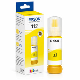 Epson 012 (C13T07K498) Yellow Ink Bottle 70ml retail box and genuine ink bottle together for EcoTank L8160 L8180 printers -tpstech.in