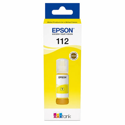Epson 012 (C13T07K498) Yellow Ink Bottle 70ml retail box front view for EcoTank L8160 L8180 printers -tpstech.in
