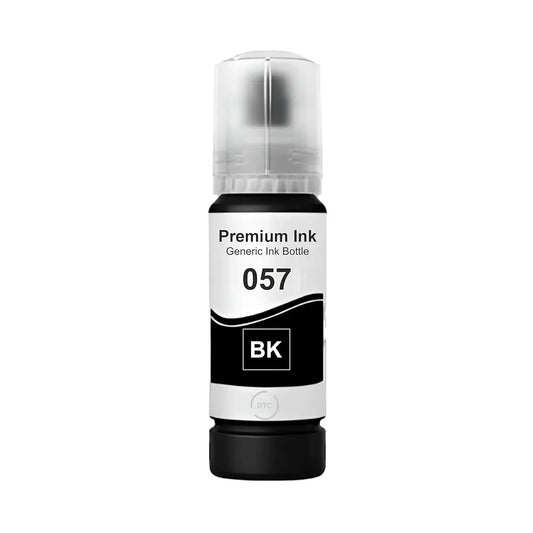 Epson 057 (C13T09D198) Black Ink Bottle 70ml front view for L8050 and L18050 printers -tpstech.in