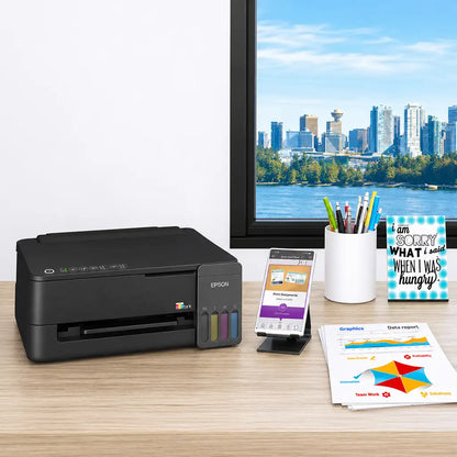 Epson EcoTank L1350 Single Function A4 Wi-Fi Ink Tank Printer in a modern home office wireless printing setup -tpstech.in