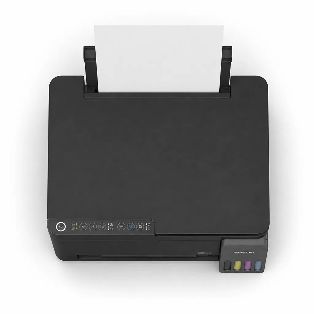 Epson EcoTank L3310 A4 All-in-One Ink Tank Printer top view with paper input tray -tpstech.in