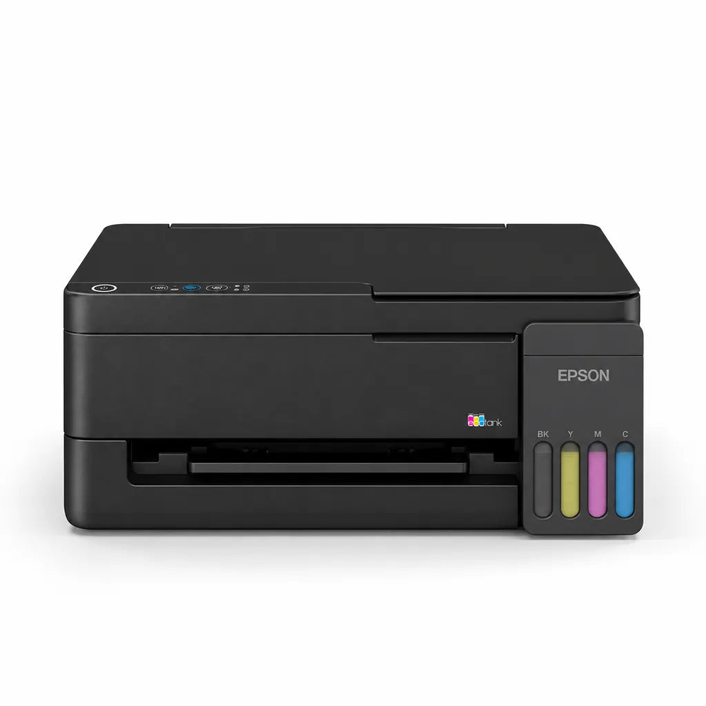 Epson EcoTank L3313 A4 Colour All-in-One Ink Tank Printer front view with integrated ink tanks -tpstech.in
