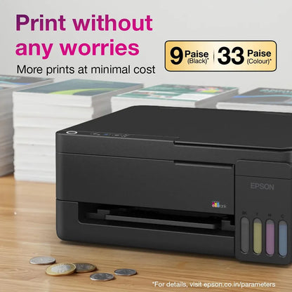Low cost per page printing features of Epson EcoTank L3313 A4 colour ink tank printer -tpstech.in