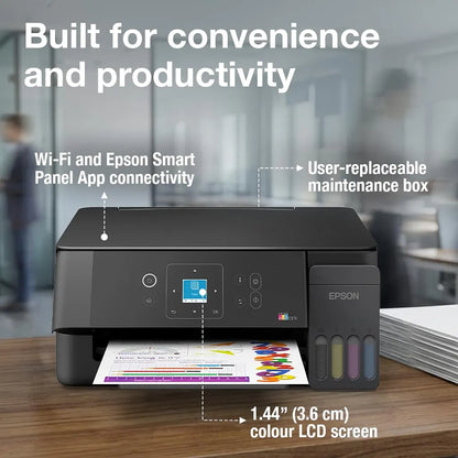 Epson EcoTank L3360 Wi-Fi ink tank printer with Epson Smart Panel app connectivity and colour LCD screen -tpstech.in