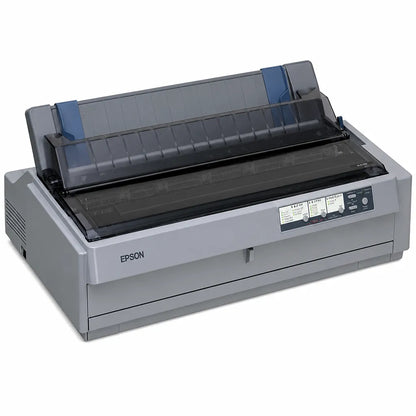 Epson LQ-2190 wide carriage 24-pin dot matrix printer perspective view for continuous paper printing -tpstech.in
