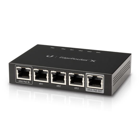 Ubiquiti ER-X EdgeRouter X Gigabit Router + 5-Port + 1 Gbps + Passive PoE Support