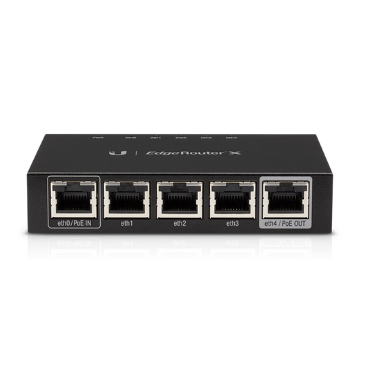 Ubiquiti ER-X EdgeRouter X Gigabit Router + 5-Port + 1 Gbps + Passive PoE Support