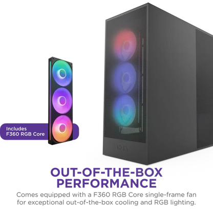 NZXT H7 Flow RGB Tempered Glass Compact Mid-Tower ATX Airflow Case