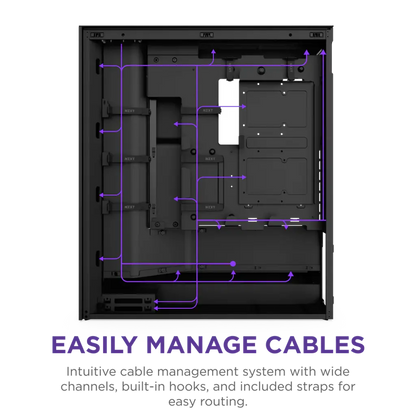 NZXT H7 Flow RGB Tempered Glass Compact Mid-Tower ATX Airflow Case