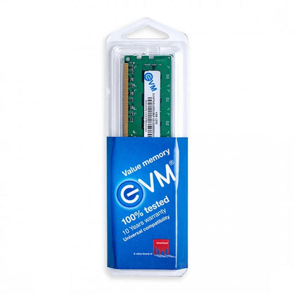 EVM EVMT4G1333U86P 4GB DDR3 1333MHz Desktop RAM retail packaging with 10-year warranty and universal compatibility -tpstech.in