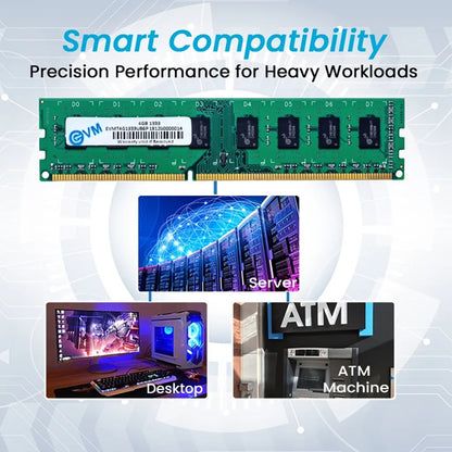 EVM EVMT4G1333U86P 4GB DDR3 Desktop RAM compatibility illustration for desktop computers and professional computing environments -tpstech.in