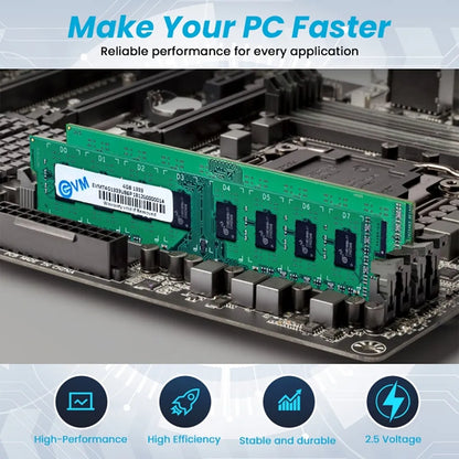 EVM EVMT4G1333U86P 4GB DDR3 1333MHz Desktop RAM installed on a desktop motherboard for reliable everyday computing -tpstech.in