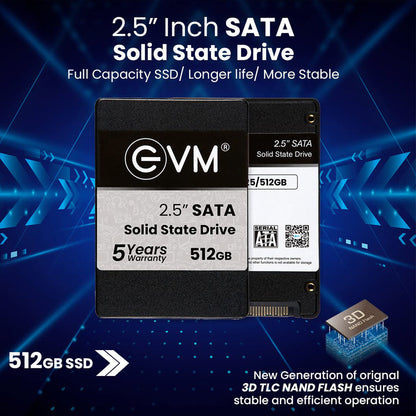 [RePacked] EVM 512GB 2.5-inch SATA 3D NAND Internal SSD