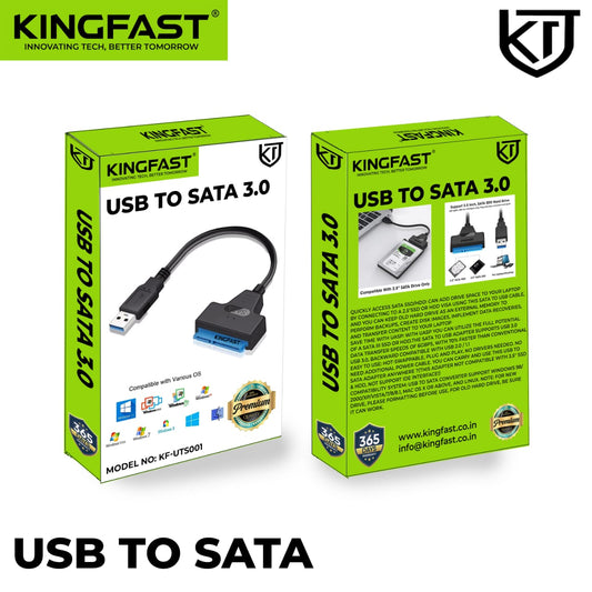 KINGFAST USB 3.0 to SATA Converter External Hard Drive Cable for 2.5” SSD & HDD