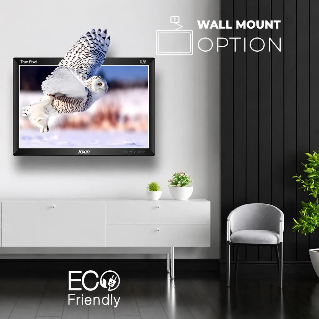 FOXIN FM1540 Passion 15.1 Inch LED Monitor with wall mount option for home and office desktop setups.