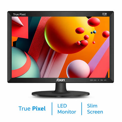 FOXIN FM1540 True Pixel LED Monitor with slim screen design for desktop computers and office workstations.