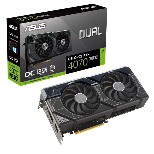 ASUS Dual GeForce RTX 4070 SUPER OC Edition 12GB GDDR6X Graphic Card